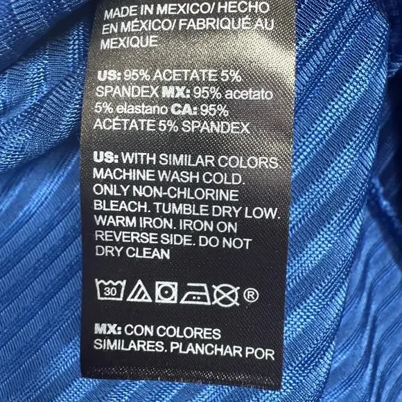 Chico's 2 Travelers Ribbed Jacket Belladonna Blue Open Front 3/4 Sleeves - Picture 5 of 6